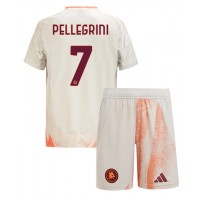 Camisa de time de futebol AS Roma Lorenzo Pellegrini #7 Replicas 2º Equipamento Infantil 2024-25 Manga Curta (+ Calças curtas)